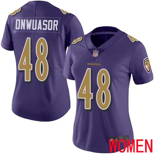 Baltimore Ravens Limited Purple Women Patrick Onwuasor Jersey NFL Football #48 Rush Vapor Untouchable